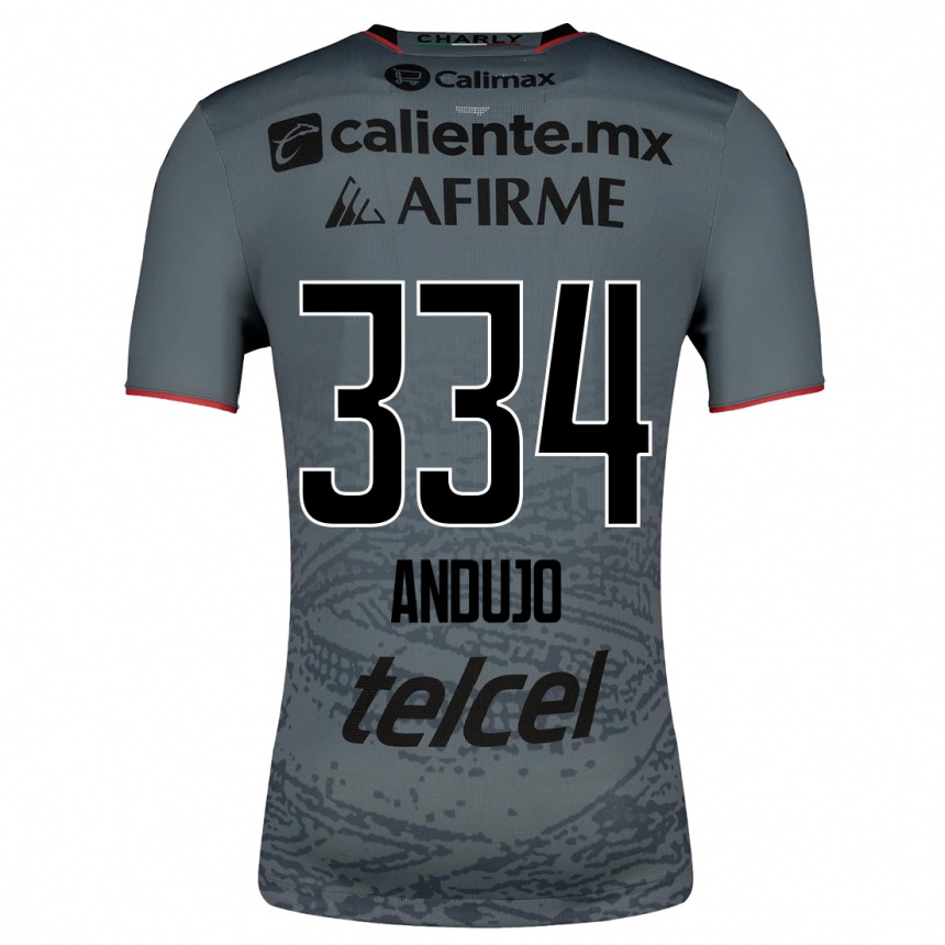 Damen Fußball Favio Andujo #334 Grau Auswärtstrikot Trikot 2023/24 T-Shirt Luxemburg