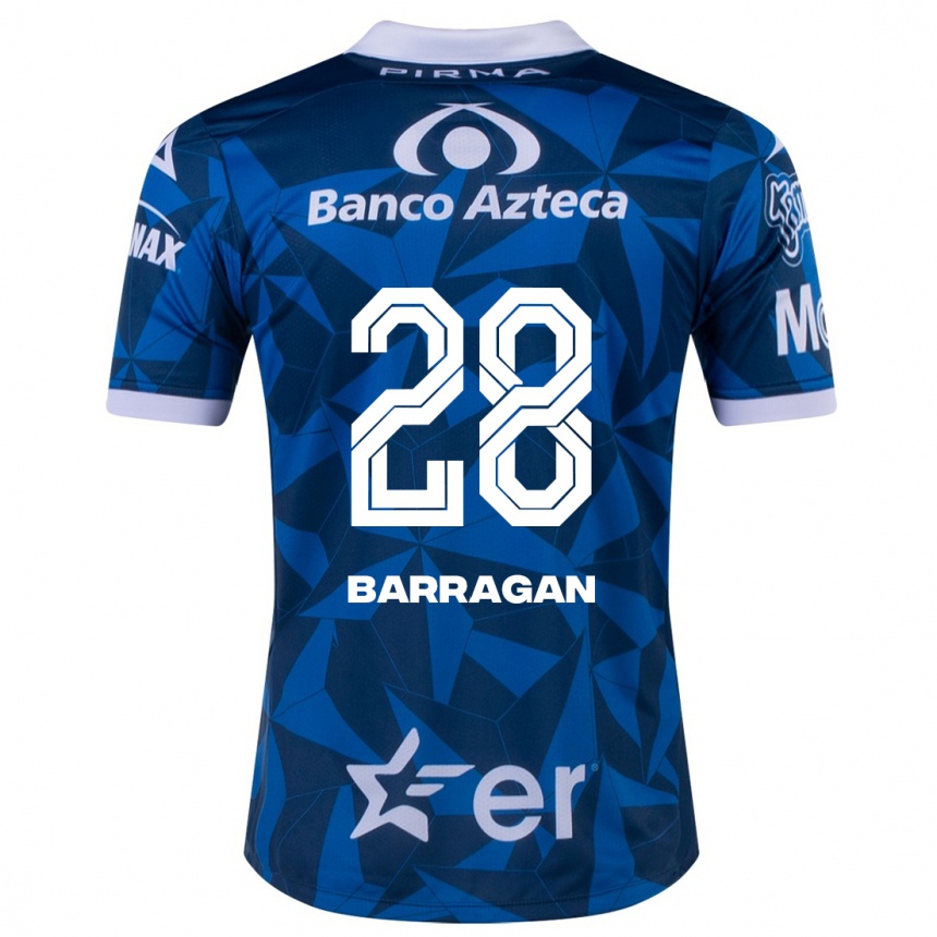 Damen Fußball Martín Barragán #28 Blau Auswärtstrikot Trikot 2023/24 T-Shirt Luxemburg