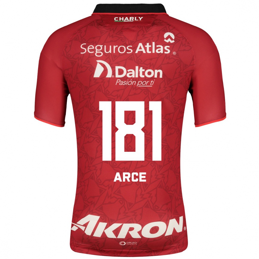 Damen Fußball Edson Arce #181 Rot Auswärtstrikot Trikot 2023/24 T-Shirt Luxemburg