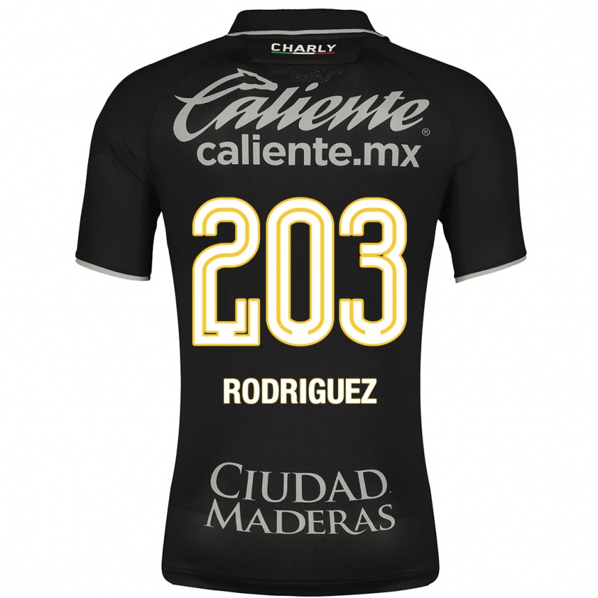 Damen Fußball César Rodríguez #203 Schwarz Auswärtstrikot Trikot 2023/24 T-Shirt Luxemburg