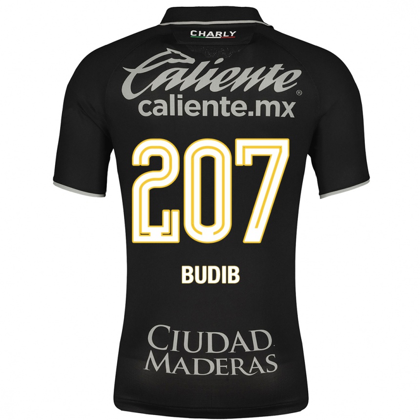 Damen Fußball Pedro Budib #207 Schwarz Auswärtstrikot Trikot 2023/24 T-Shirt Luxemburg