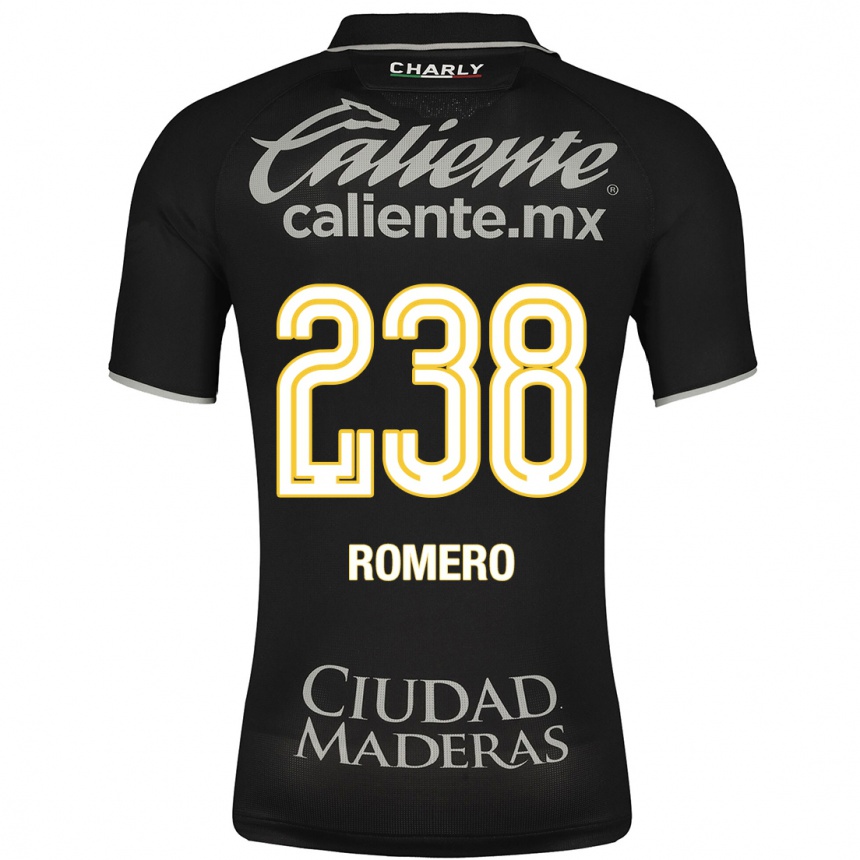 Damen Fußball Paulo Romero #238 Schwarz Auswärtstrikot Trikot 2023/24 T-Shirt Luxemburg