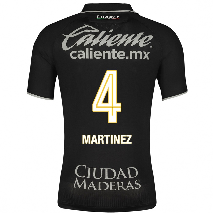 Damen Fußball Mitzi Martínez #4 Schwarz Auswärtstrikot Trikot 2023/24 T-Shirt Luxemburg