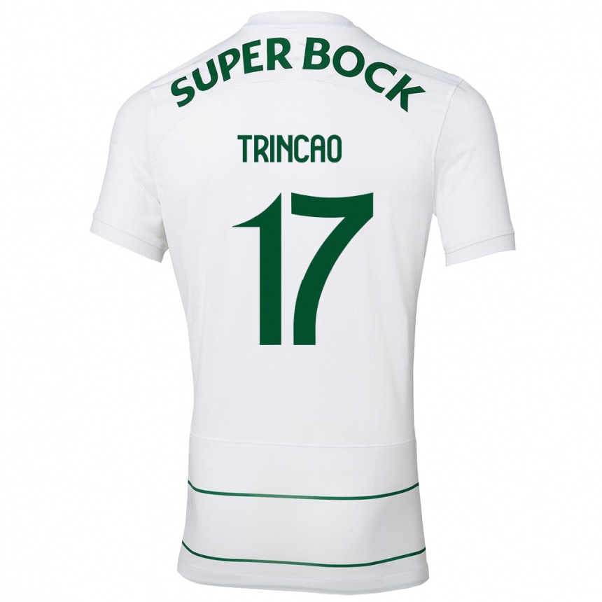 Damen Fußball Trincão #17 Weiß Auswärtstrikot Trikot 2023/24 T-Shirt Luxemburg