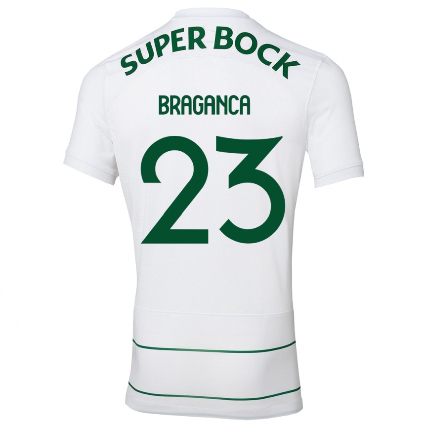 Damen Fußball Daniel Bragança #23 Weiß Auswärtstrikot Trikot 2023/24 T-Shirt Luxemburg