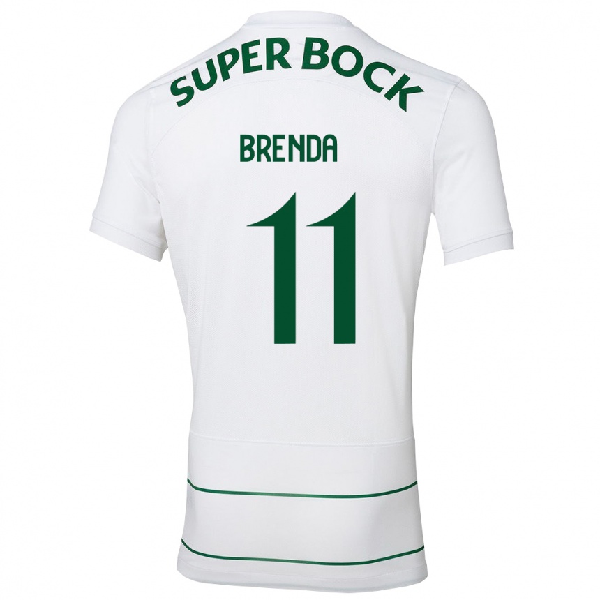 Damen Fußball Brenda Pérez Soler #11 Weiß Auswärtstrikot Trikot 2023/24 T-Shirt Luxemburg