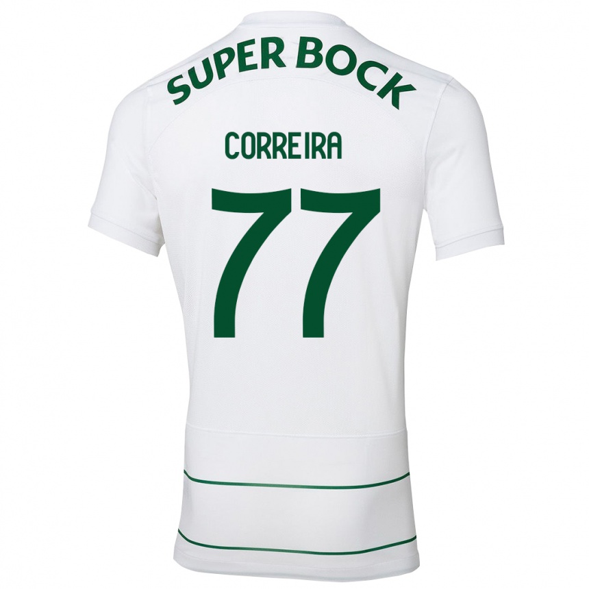 Damen Fußball Alicia Figueiredo Lima Correia #77 Weiß Auswärtstrikot Trikot 2023/24 T-Shirt Luxemburg