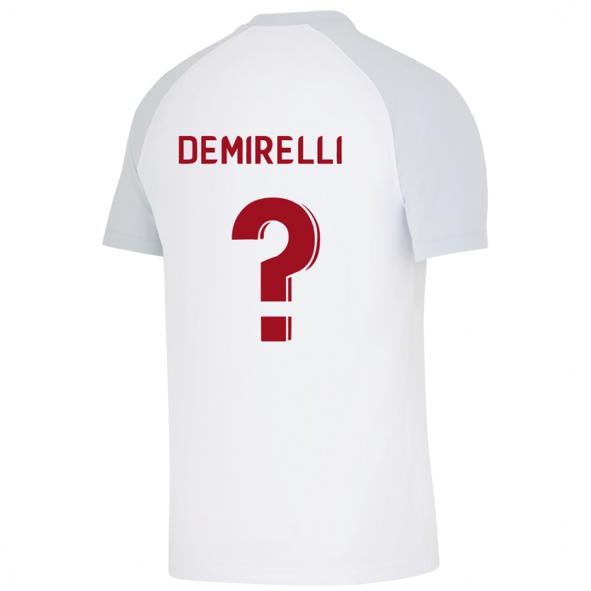 Damen Fußball Ahmet Demirelli #0 Weiß Auswärtstrikot Trikot 2023/24 T-Shirt Luxemburg