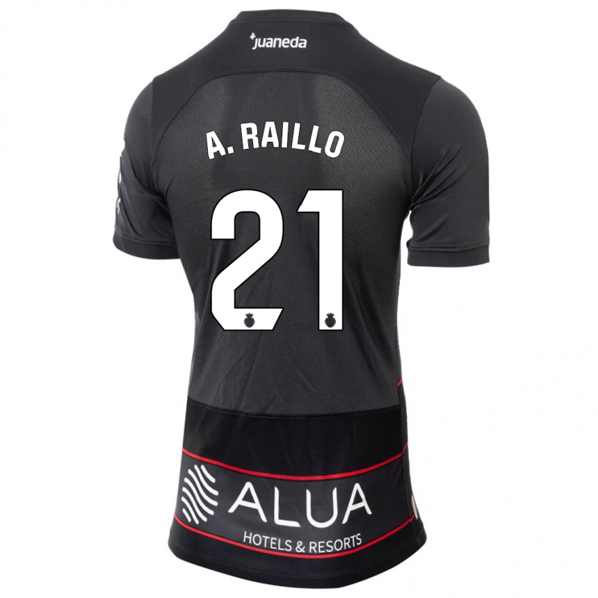 Damen Fußball Antonio Raíllo #21 Schwarz Auswärtstrikot Trikot 2023/24 T-Shirt Luxemburg
