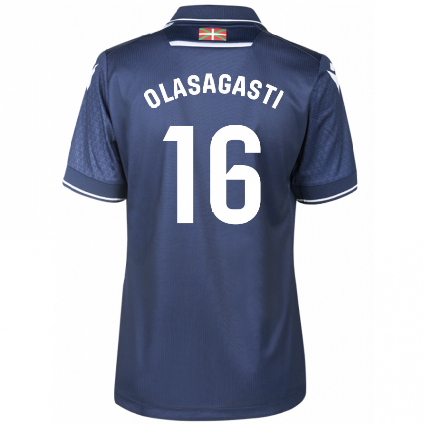 Damen Fußball Jon Ander Olasagasti #16 Marine Auswärtstrikot Trikot 2023/24 T-Shirt Luxemburg