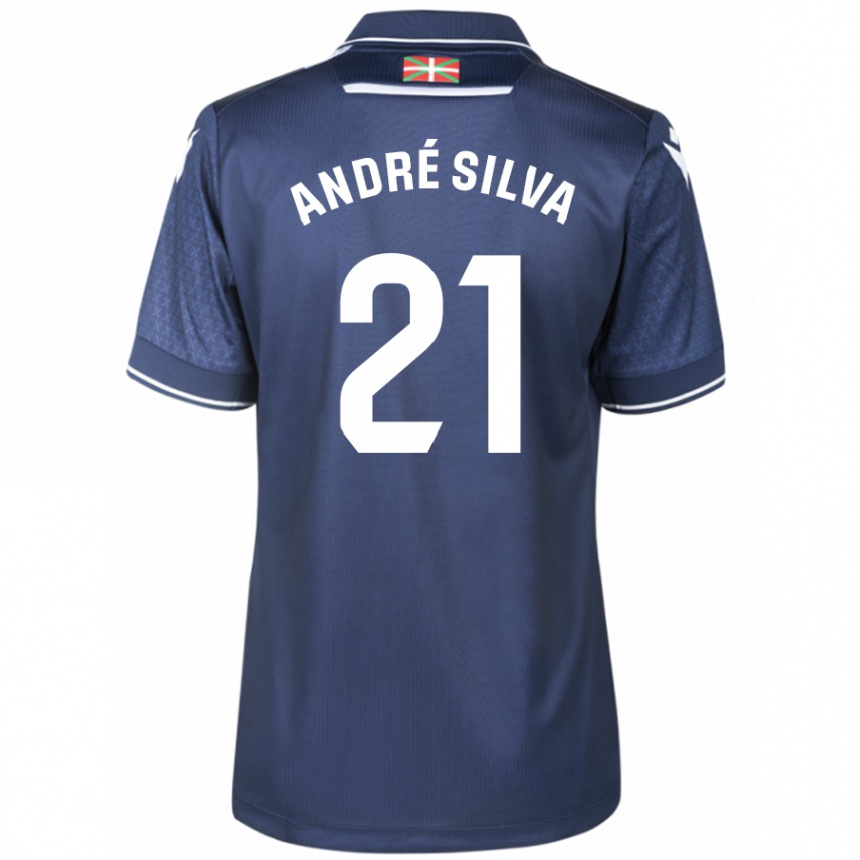 Damen Fußball André Silva #21 Marine Auswärtstrikot Trikot 2023/24 T-Shirt Luxemburg