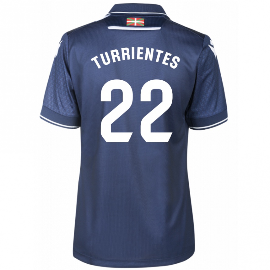 Damen Fußball Beñat Turrientes #22 Marine Auswärtstrikot Trikot 2023/24 T-Shirt Luxemburg