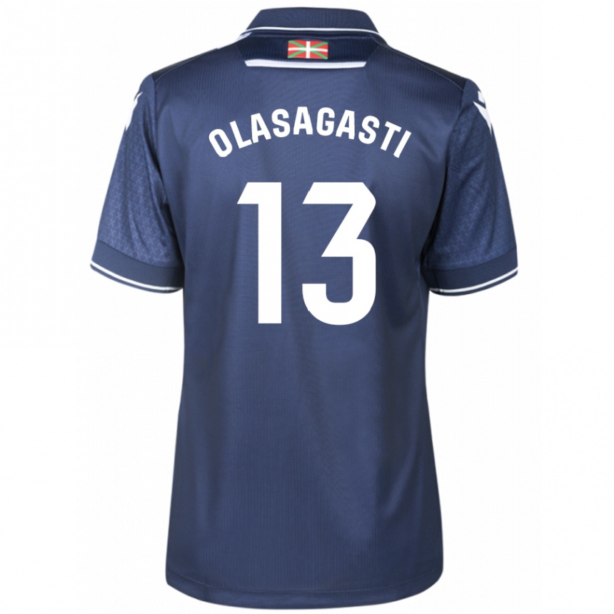 Damen Fußball Lander Olasagasti #13 Marine Auswärtstrikot Trikot 2023/24 T-Shirt Luxemburg