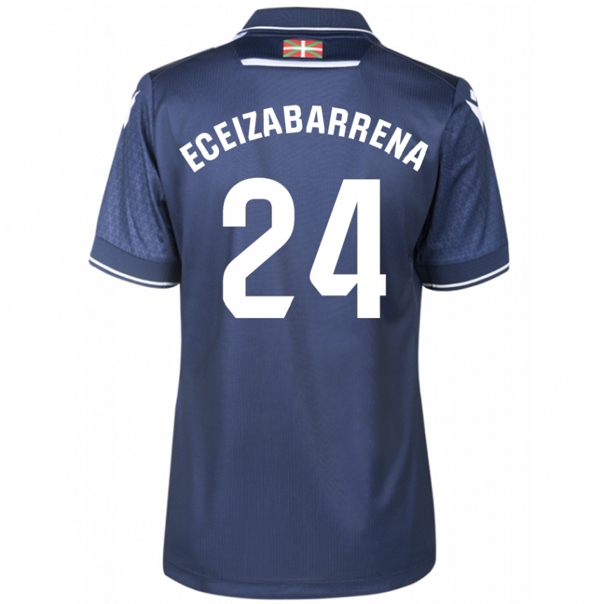 Damen Fußball Jon Eceizabarrena #24 Marine Auswärtstrikot Trikot 2023/24 T-Shirt Luxemburg