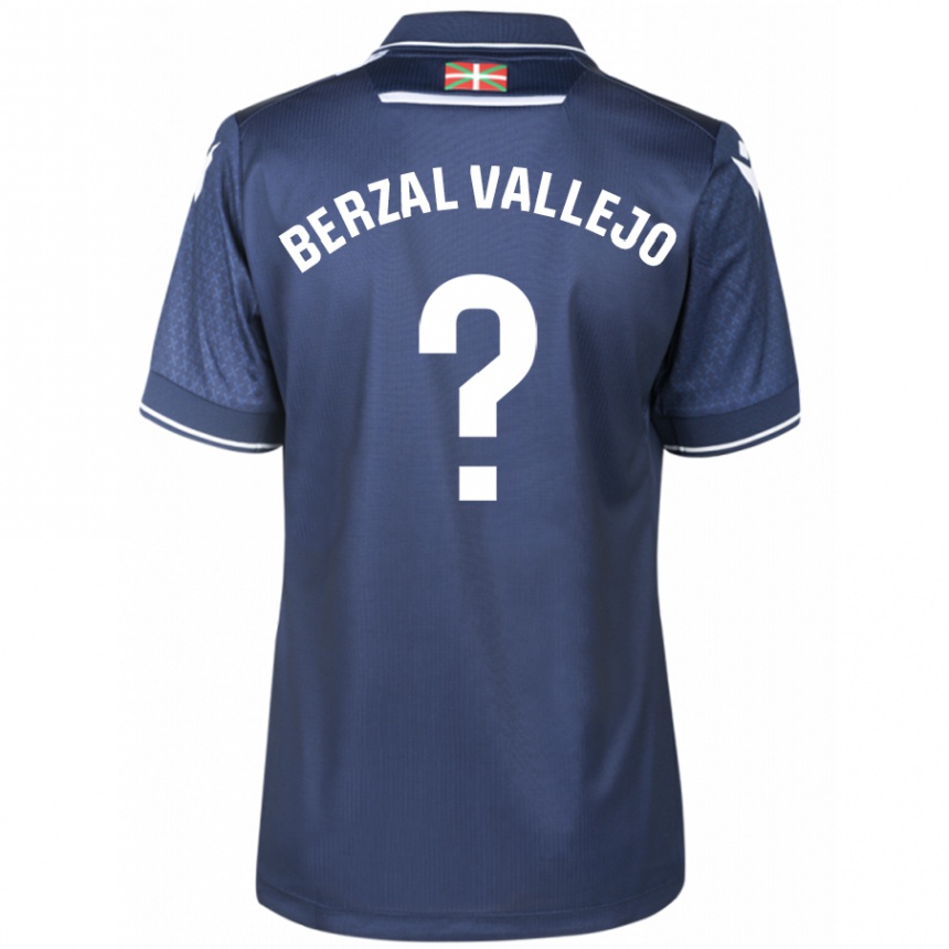 Damen Fußball Asier Berzal Vallejo #0 Marine Auswärtstrikot Trikot 2023/24 T-Shirt Luxemburg