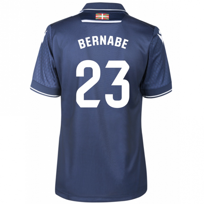 Damen Fußball Alejandra Bernabé De Santiago #23 Marine Auswärtstrikot Trikot 2023/24 T-Shirt Luxemburg