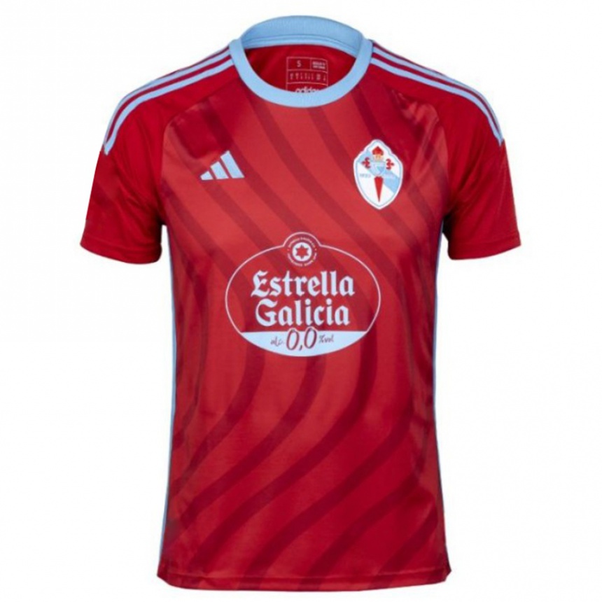 Damen Fußball Óscar Mingueza #3 Rot Auswärtstrikot Trikot 2023/24 T-Shirt Luxemburg