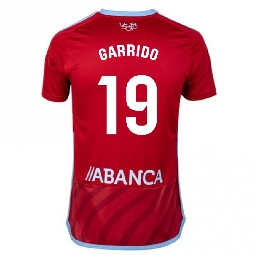 Damen Fußball Manu Garrido #19 Rot Auswärtstrikot Trikot 2023/24 T-Shirt Luxemburg