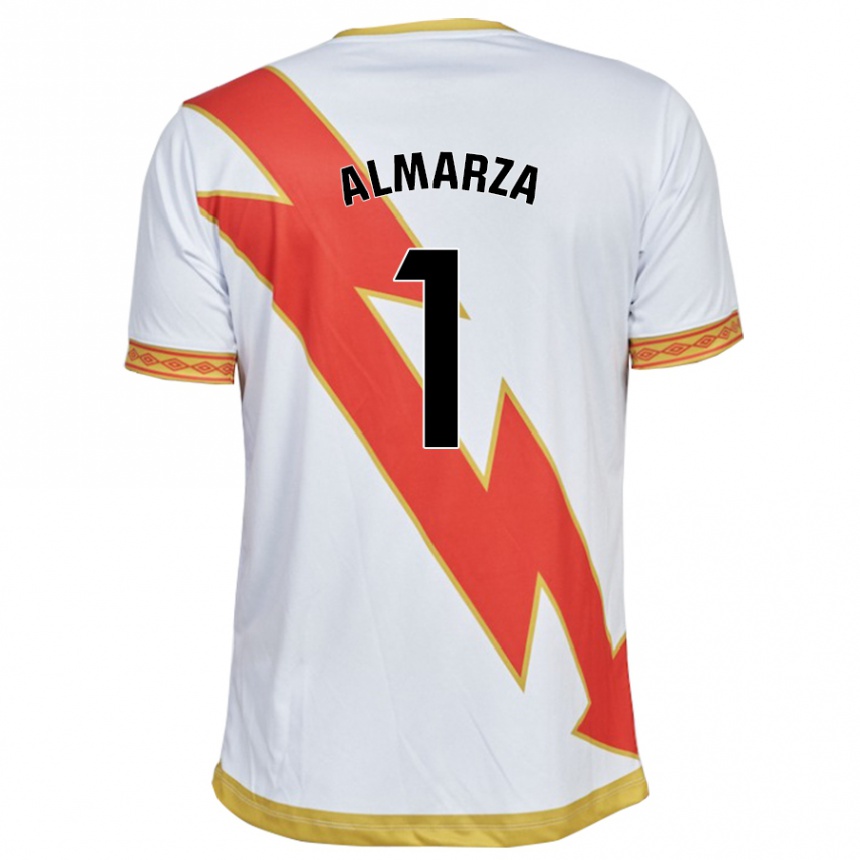 Kinder Fußball Ana Almarza Garrido #1 Weiß Heimtrikot Trikot 2023/24 T-Shirt Luxemburg