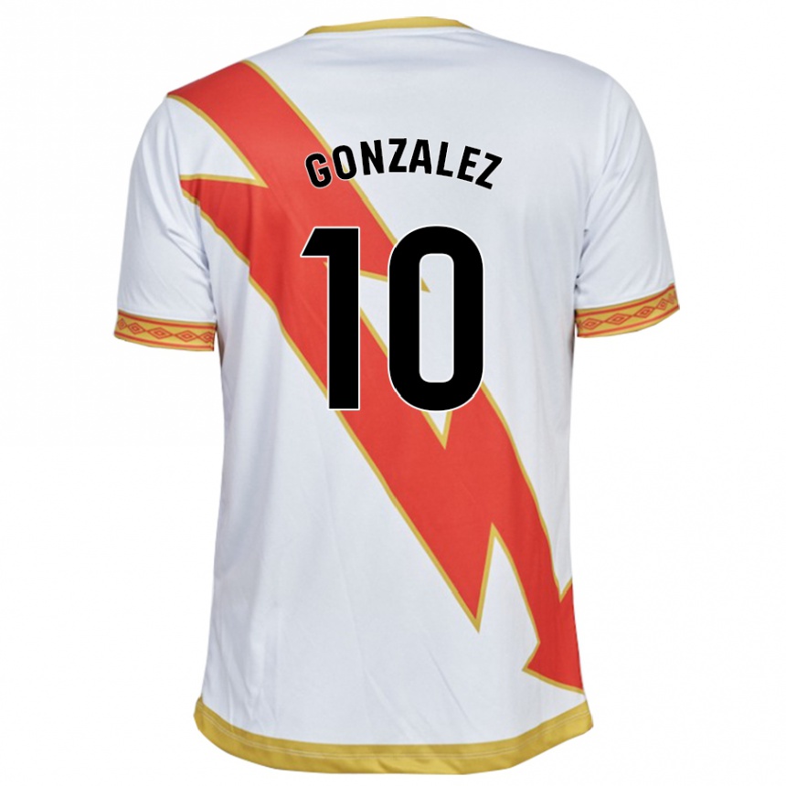 Kinder Fußball Alba Gonzalez Perez #10 Weiß Heimtrikot Trikot 2023/24 T-Shirt Luxemburg