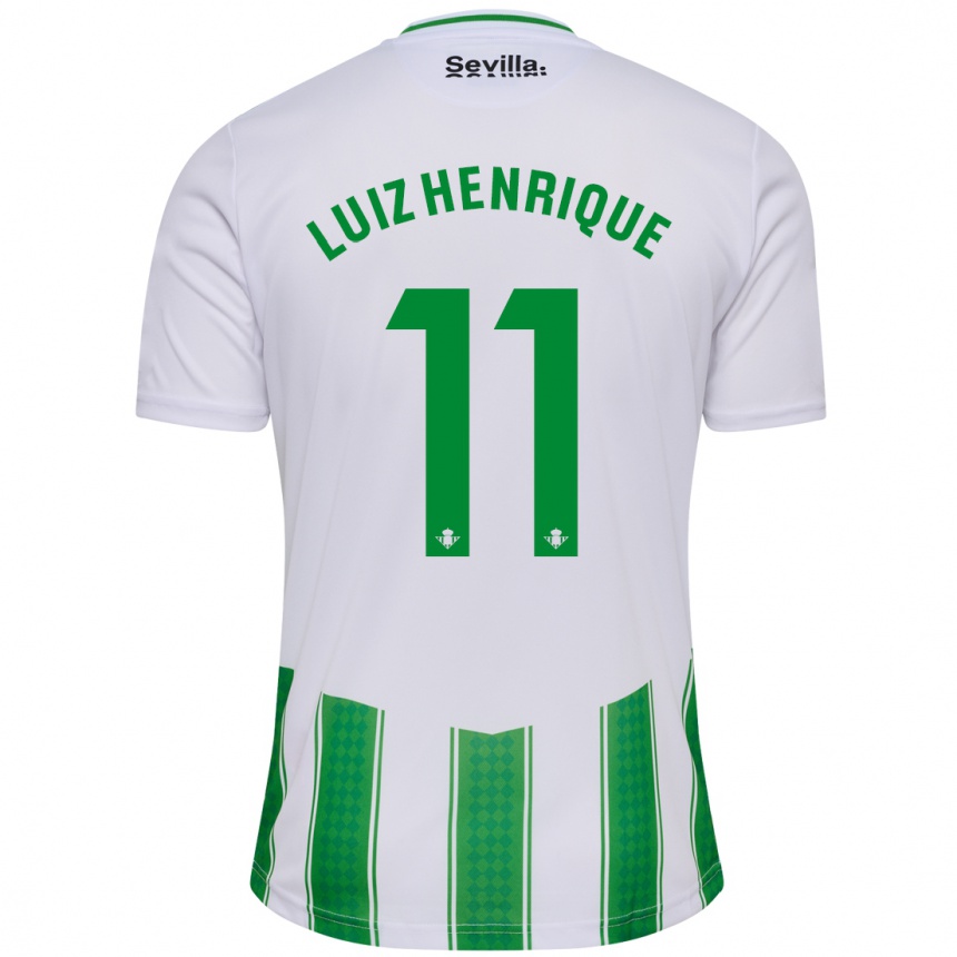 Kinder Fußball Luiz Henrique #11 Weiß Heimtrikot Trikot 2023/24 T-Shirt Luxemburg