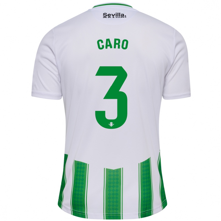 Kinder Fußball Andrés Caro #3 Weiß Heimtrikot Trikot 2023/24 T-Shirt Luxemburg