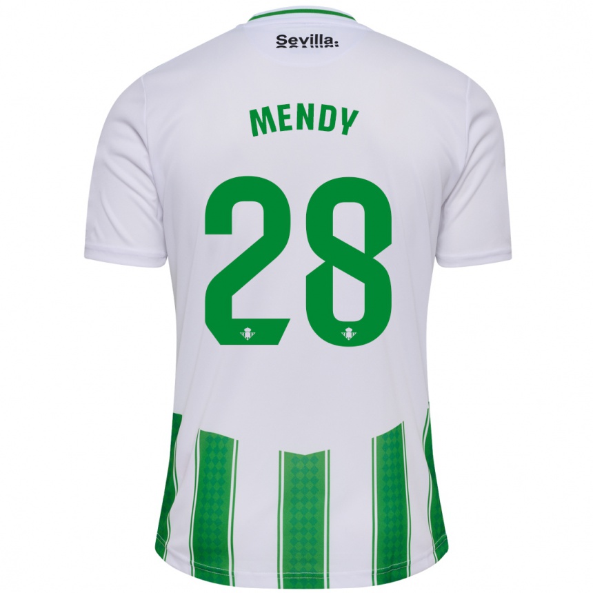 Kinder Fußball Nobel Mendy #28 Weiß Heimtrikot Trikot 2023/24 T-Shirt Luxemburg