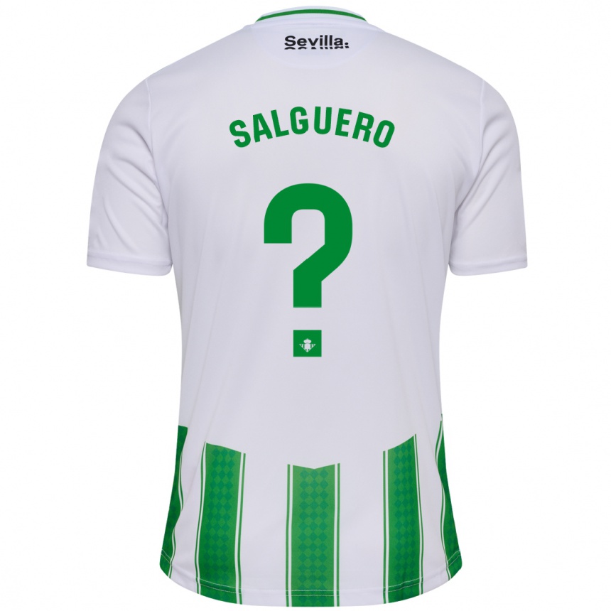 Kinder Fußball Antonio Salguero #0 Weiß Heimtrikot Trikot 2023/24 T-Shirt Luxemburg