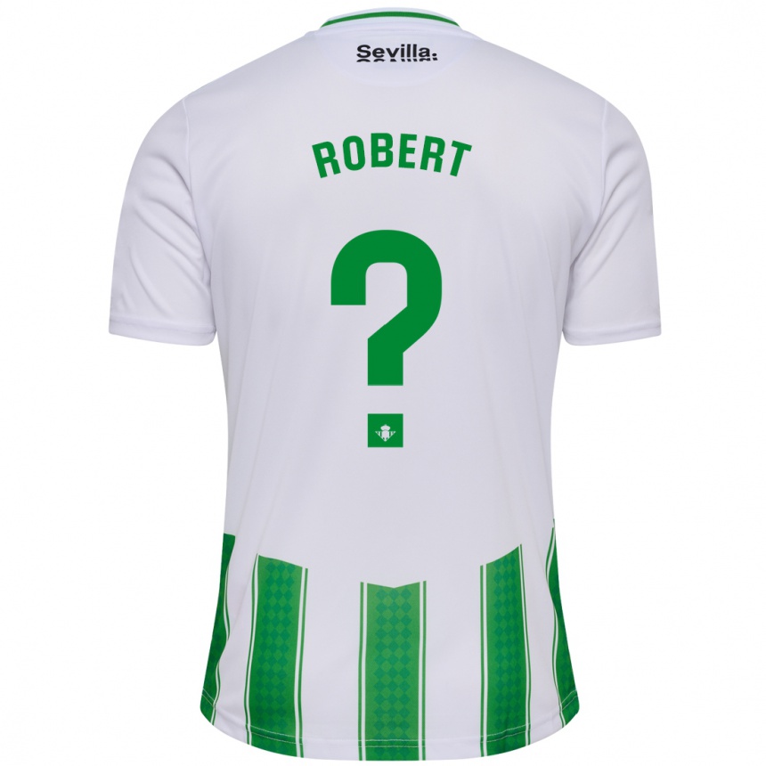 Kinder Fußball Jaime Robert #0 Weiß Heimtrikot Trikot 2023/24 T-Shirt Luxemburg