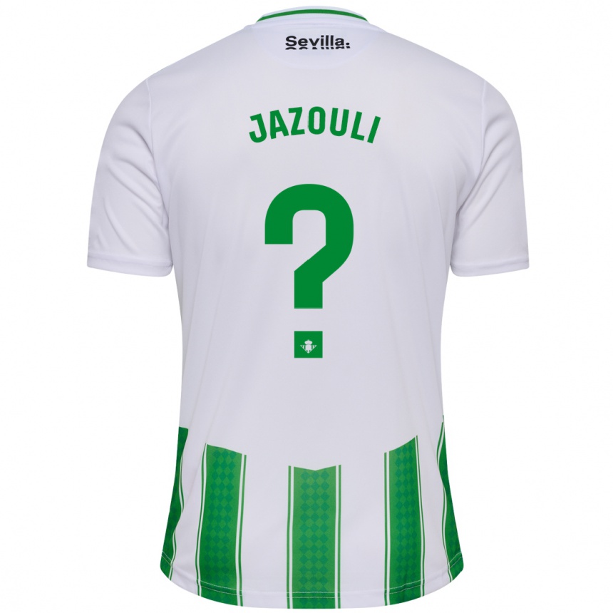 Kinder Fußball Mohamed Jazouli #0 Weiß Heimtrikot Trikot 2023/24 T-Shirt Luxemburg