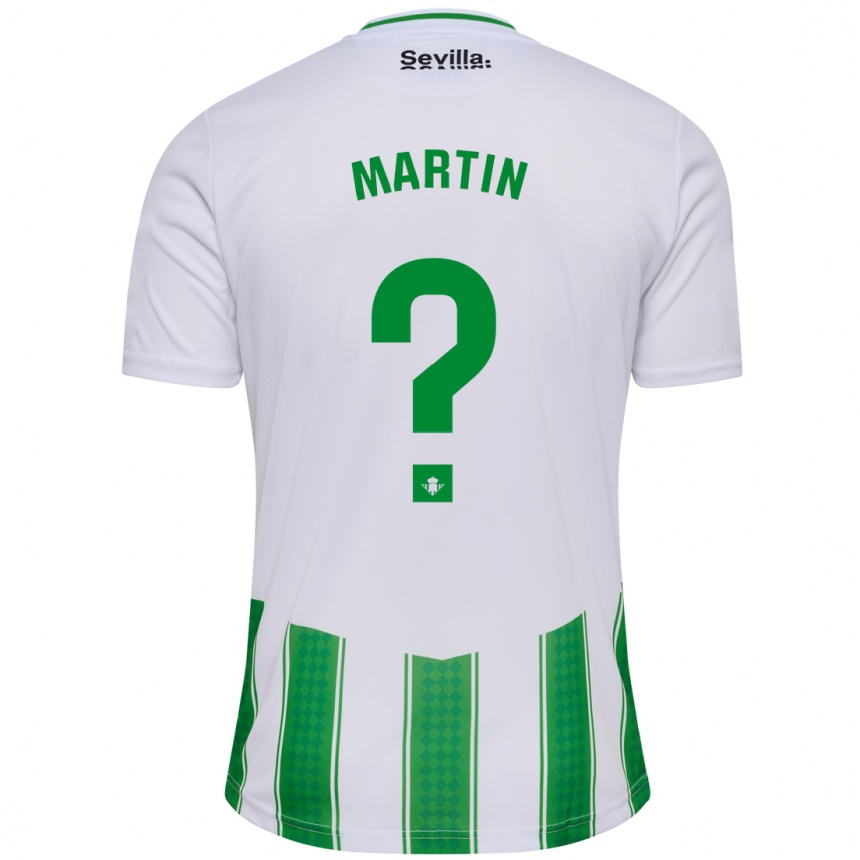Kinder Fußball Adrián Martín #0 Weiß Heimtrikot Trikot 2023/24 T-Shirt Luxemburg