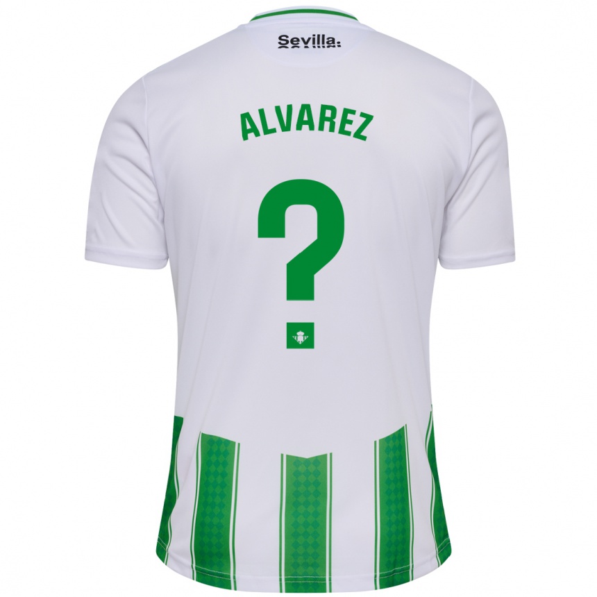 Kinder Fußball Marco Álvarez #0 Weiß Heimtrikot Trikot 2023/24 T-Shirt Luxemburg