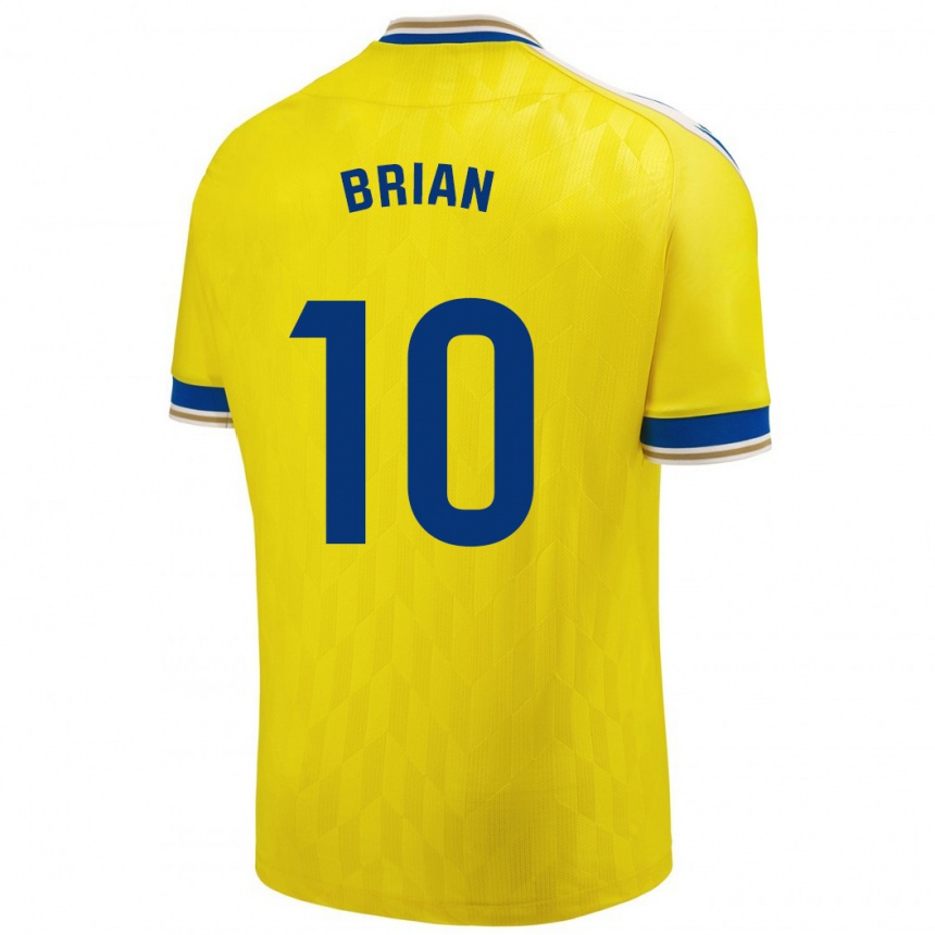 Kinder Fußball Brian Ocampo #10 Gelb Heimtrikot Trikot 2023/24 T-Shirt Luxemburg