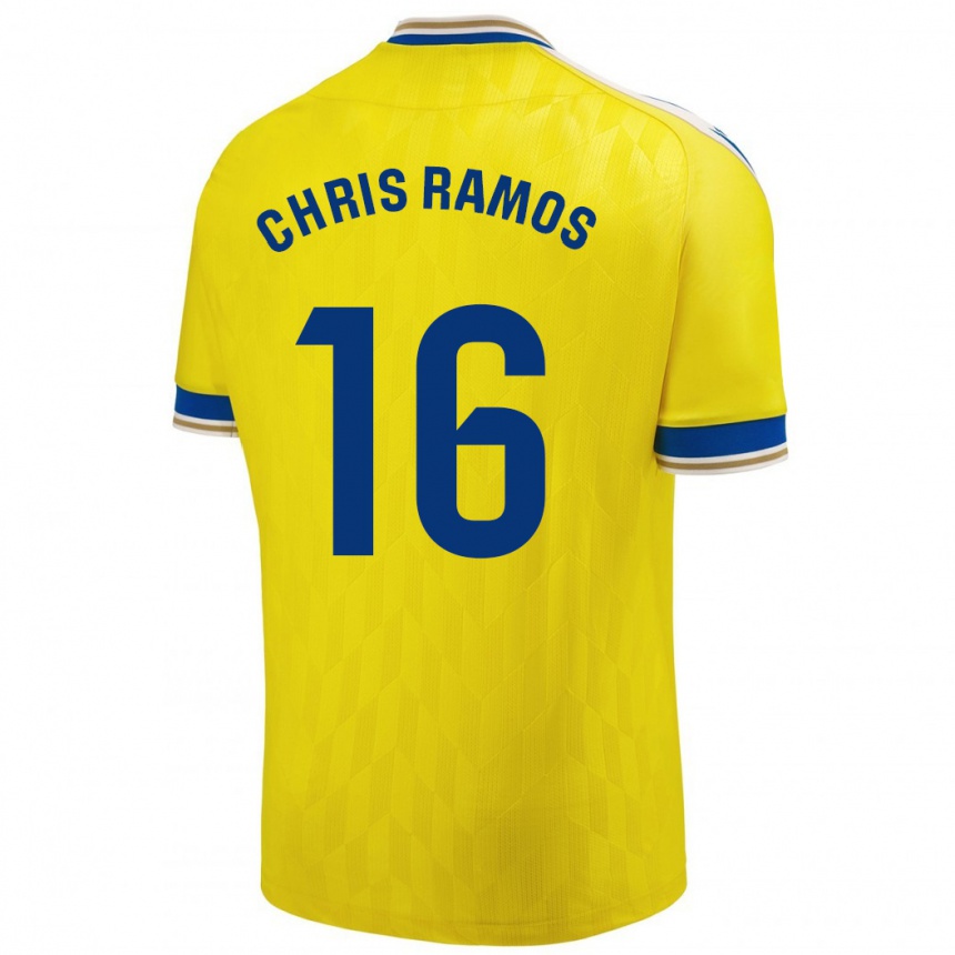 Kinder Fußball Chris Ramos #16 Gelb Heimtrikot Trikot 2023/24 T-Shirt Luxemburg