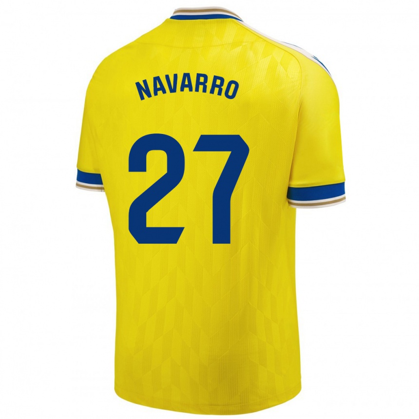 Kinder Fußball Robert Navarro #27 Gelb Heimtrikot Trikot 2023/24 T-Shirt Luxemburg