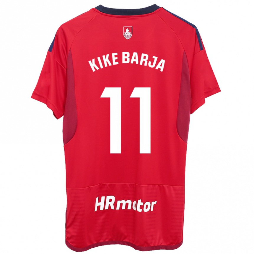 Kinder Fußball Kike Barja #11 Rot Heimtrikot Trikot 2023/24 T-Shirt Luxemburg