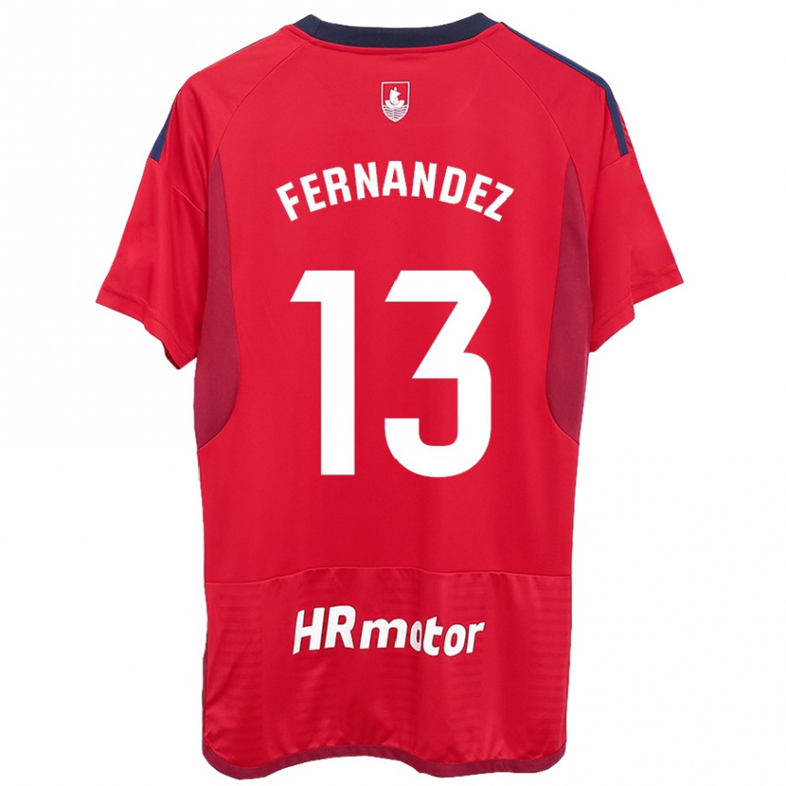 Kinder Fußball Aitor Fernández #13 Rot Heimtrikot Trikot 2023/24 T-Shirt Luxemburg