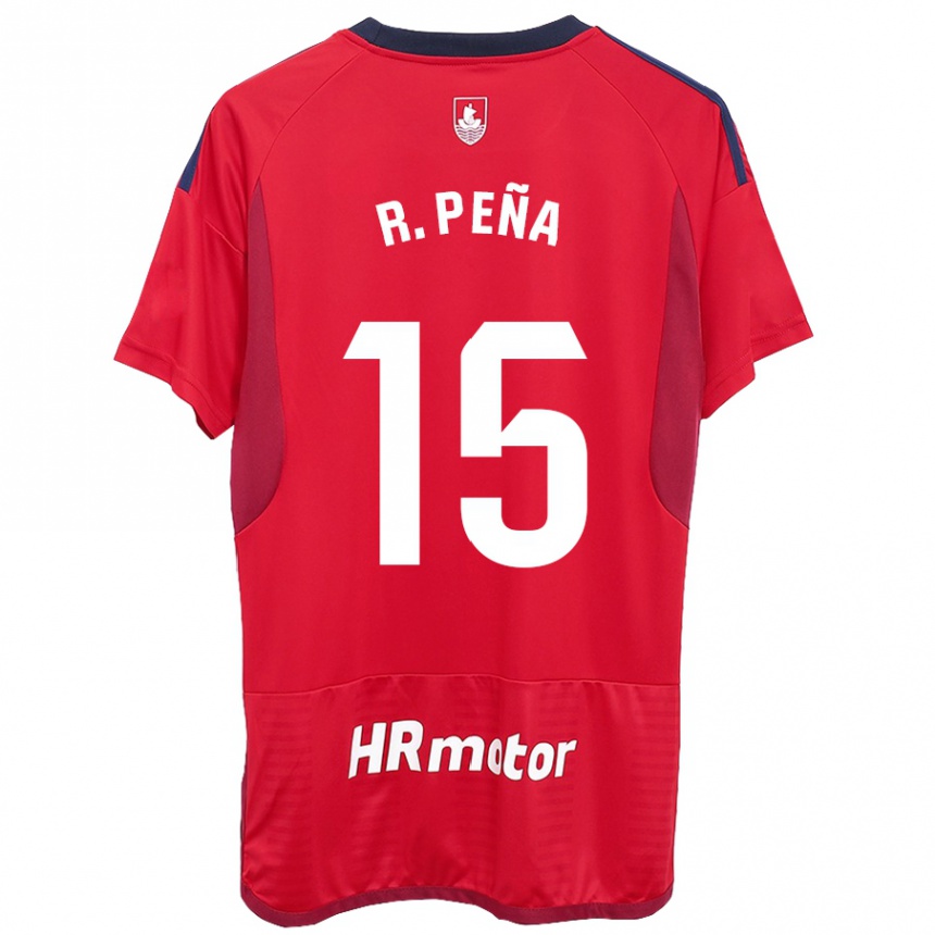 Kinder Fußball Rubén Peña #15 Rot Heimtrikot Trikot 2023/24 T-Shirt Luxemburg