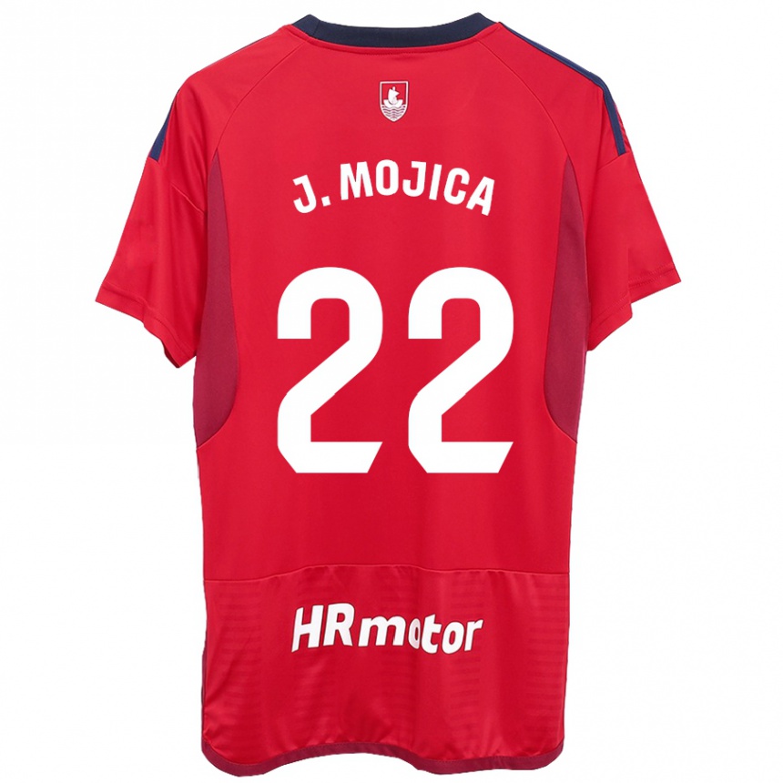 Kinder Fußball Johan Mojica #22 Rot Heimtrikot Trikot 2023/24 T-Shirt Luxemburg