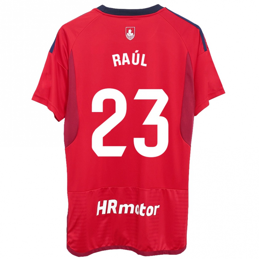 Kinder Fußball Raúl García #23 Rot Heimtrikot Trikot 2023/24 T-Shirt Luxemburg