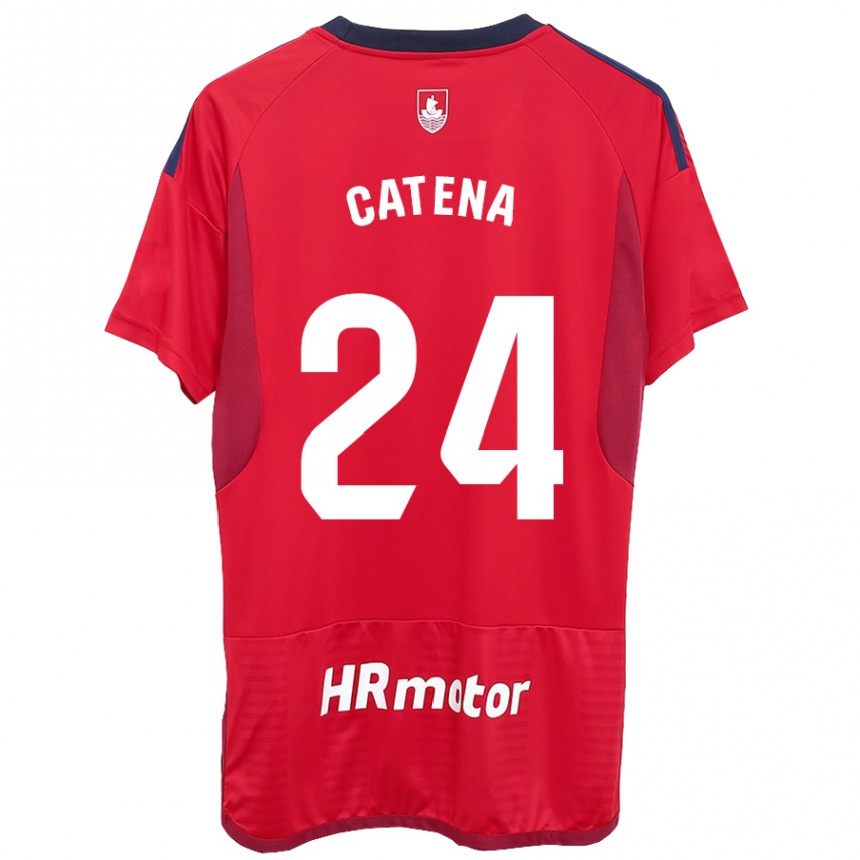 Kinder Fußball Alejandro Catena #24 Rot Heimtrikot Trikot 2023/24 T-Shirt Luxemburg