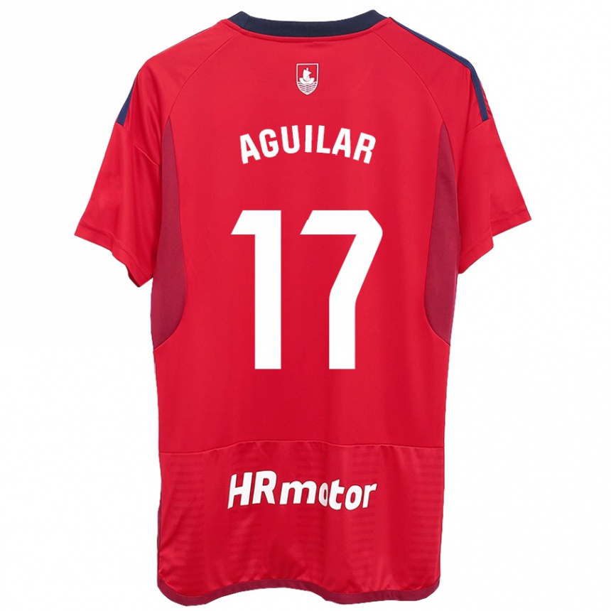 Kinder Fußball Eneko Aguilar #17 Rot Heimtrikot Trikot 2023/24 T-Shirt Luxemburg