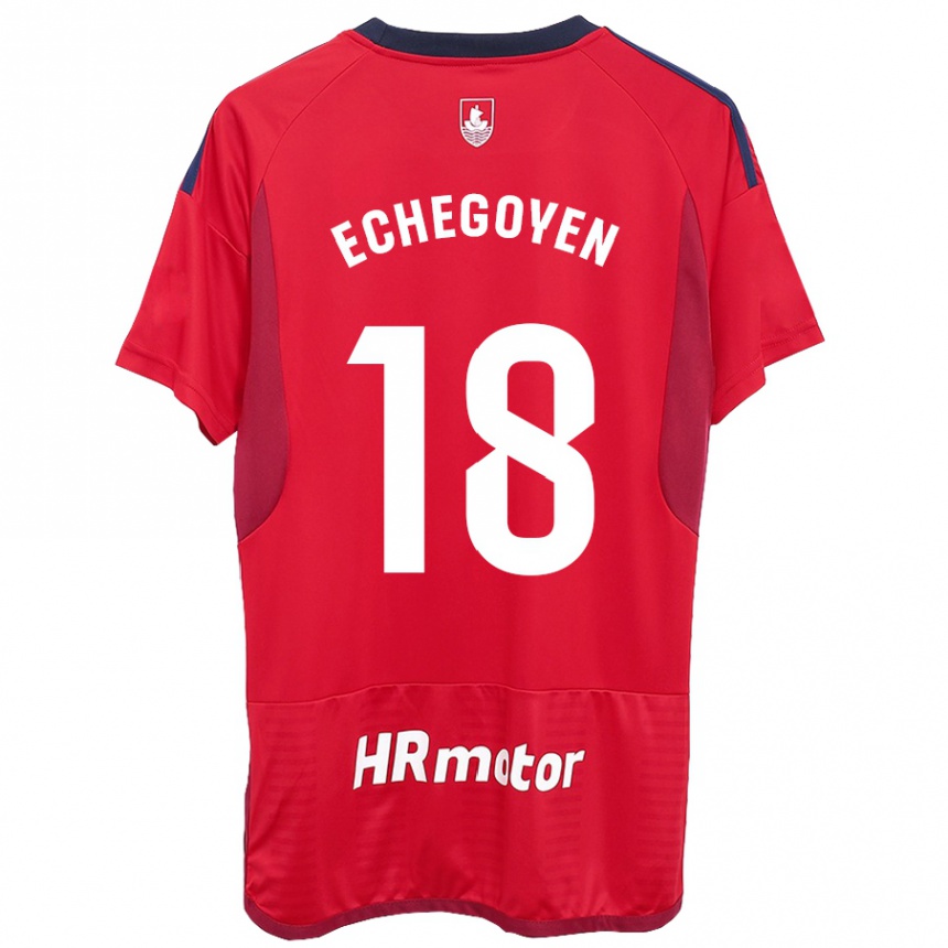 Kinder Fußball Mauro Echegoyen #18 Rot Heimtrikot Trikot 2023/24 T-Shirt Luxemburg