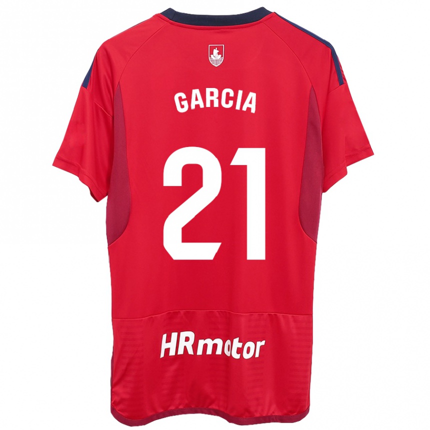 Kinder Fußball Jon García #21 Rot Heimtrikot Trikot 2023/24 T-Shirt Luxemburg