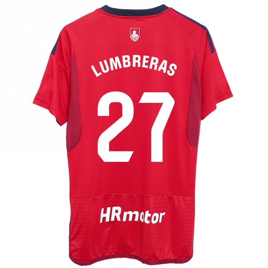 Kinder Fußball Carlos Lumbreras #27 Rot Heimtrikot Trikot 2023/24 T-Shirt Luxemburg