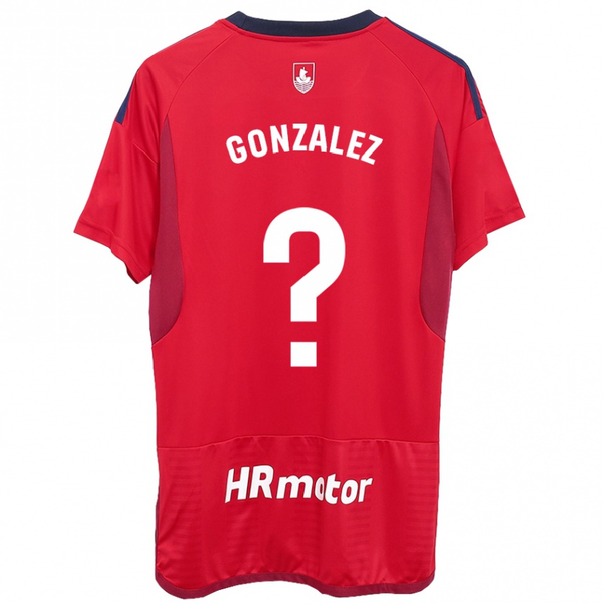 Kinder Fußball Iker González #0 Rot Heimtrikot Trikot 2023/24 T-Shirt Luxemburg