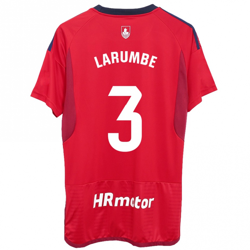 Kinder Fußball Saioa Larumbe Beloqui #3 Rot Heimtrikot Trikot 2023/24 T-Shirt Luxemburg