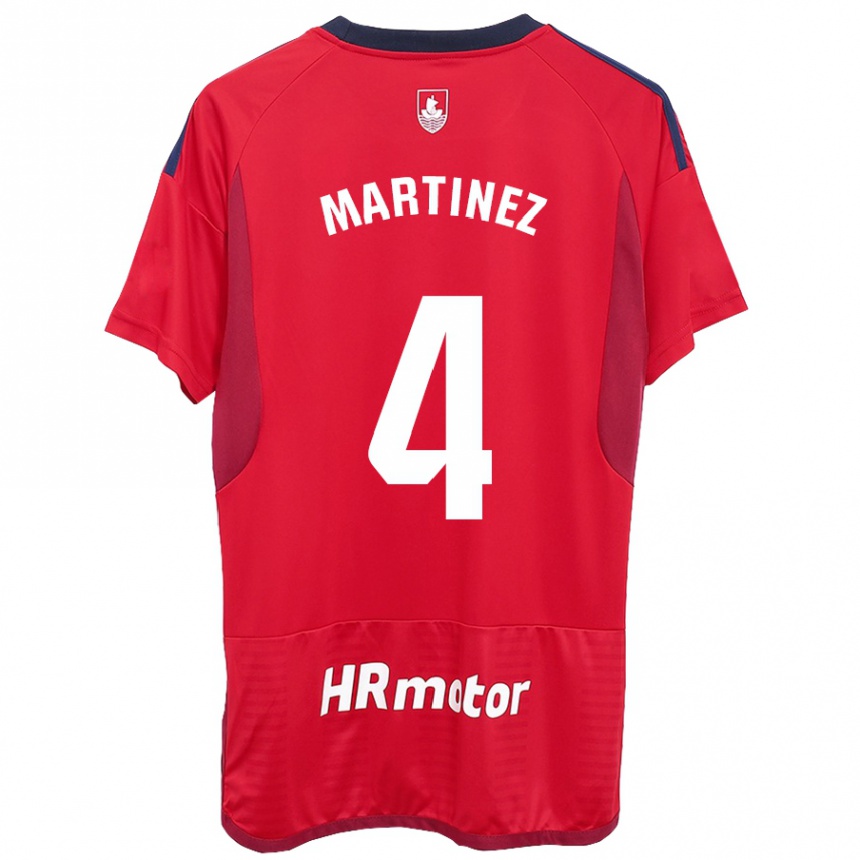 Kinder Fußball Vera Martínez Viota #4 Rot Heimtrikot Trikot 2023/24 T-Shirt Luxemburg