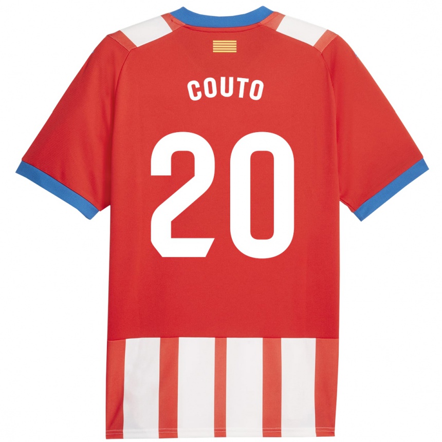 Kinder Fußball Yan Couto #20 Rot-Weiss Heimtrikot Trikot 2023/24 T-Shirt Luxemburg