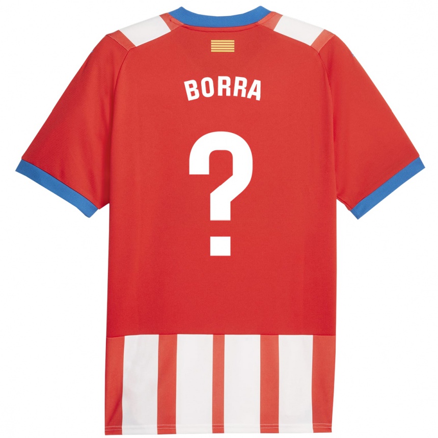 Kinder Fußball Biel Borra #0 Rot-Weiss Heimtrikot Trikot 2023/24 T-Shirt Luxemburg